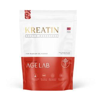 Kreatin monohydrat pulver 300 gram  hos AgeLab.no - Creatine kosttilskudd supplement