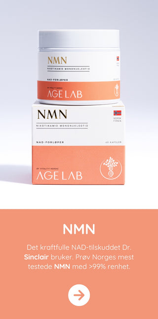 Kjøp NMN og NAD i Norge fra AgeLab - prøv +99% Nicotinamide mononucleotide supplement av høyest mulig kvalitet