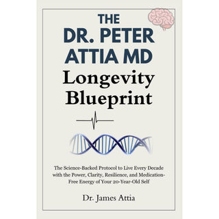 Kjøp The Dr. Peter Attia MD Longevity Blueprint boken i Norge hos AgeLab.no